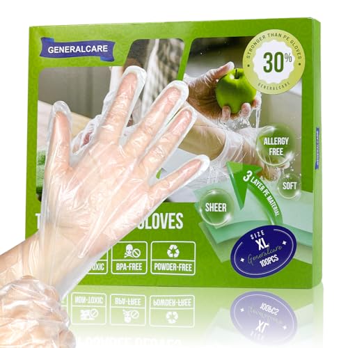 Disposable TPE Cooking Gloves - Latex & Powder Free, Food Safe