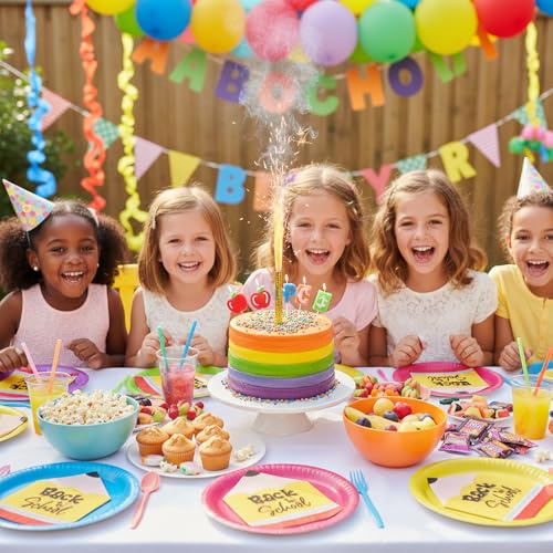 YGAUZ 100 PCS Pencil Shaped Paper Napkins - Back to School Party Supplies