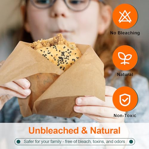 60 Sheets Unbleached Parchment Paper for Baking - 12x16 Inches