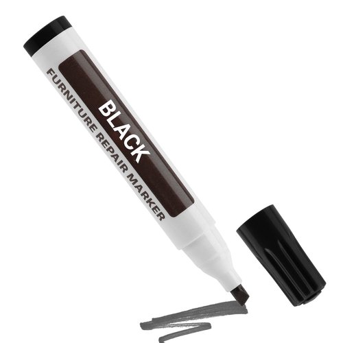 CALIDAKA Furniture Repair Wood Repair Markers Touch Up Pen Marker Repair Pen for Stains,Scratches,Wood Floors,Tables,Carpenters Simple Paint Fix(Black)