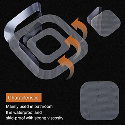 Secopad Non-Slip Bathtub Stickers, 12PCS Grey PEVA Adhesive