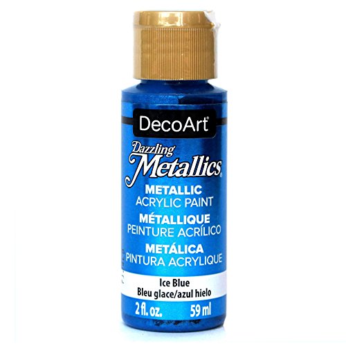 DecoArt Dazzling Metallics Ice Blue Acrylic Paint, 2 Oz
