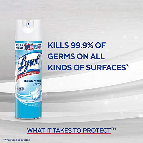 Lysol Disinfectant Spray, Crisp Linen Scent, 19 Ounce, Pack of 12