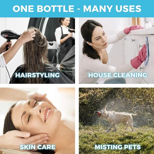 UrbAmerican Continuous Water Mister Spray Bottle - Ultra Fine Empty Aerosol-Free Spray Bottle for Hair Styling, Plants, and Pets