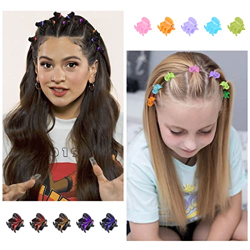 Sublaga Mini Hair Claw Clips, 72pcs Small Floral Hair Clips for Women