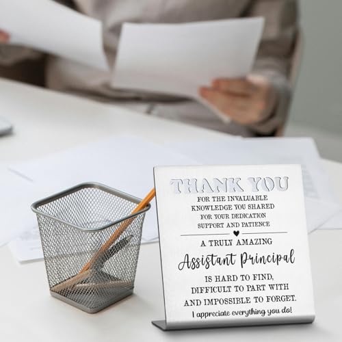 Assistant Principal Appreciation Metal Desk Plaque Thank You Gift