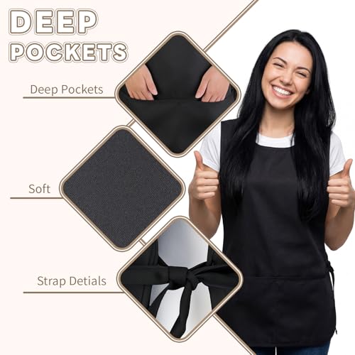 2 Pack Waterproof Unisex Cobbler Aprons with 2 Pockets