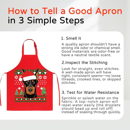 Christmas Puppy Design Adjustable Kitchen Bib Apron