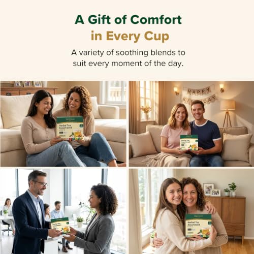 VAHDAM Herbal Tea Sampler, 18 Assorted Caffeine-Free Tea Bags (2 x 9 Pack)