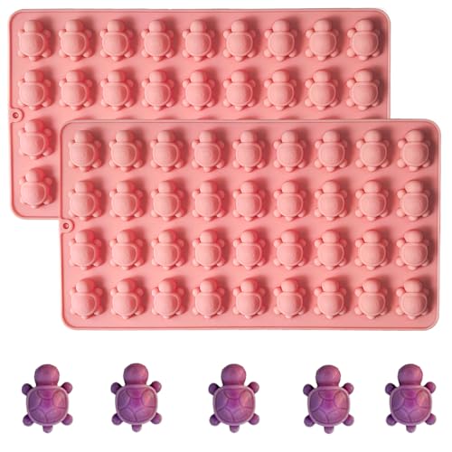 Ahorasky Mini Turtle Silicone Mold - 72-Cavity Gummy Candy & Chocolate Tray