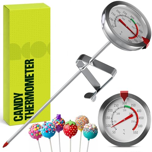 Craft911 Candy Thermometer with Pot Clip - Deep Fry & Candle Making (White) - 1 Pack