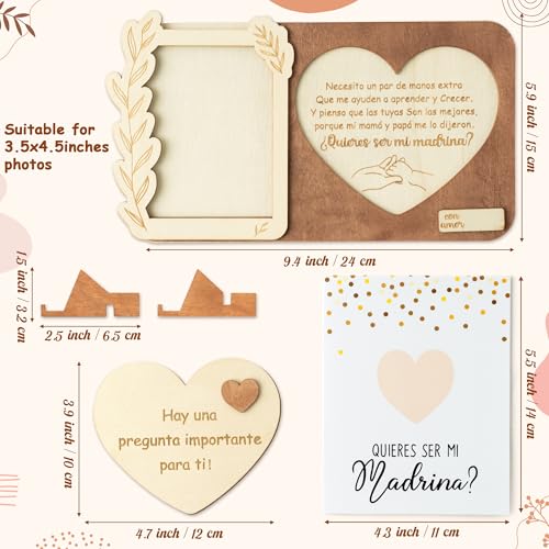 Godmother Proposal Gift Set | Wooden Picture Frame & Puzzle
