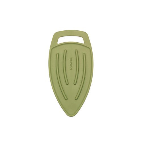 Brabantia Silicone Heat-Resistant Steam Iron Parking Pad (Calm Green) Protective Rest Holder for Hot Iron, Ironing Board Saver, Anti Burn Accessory