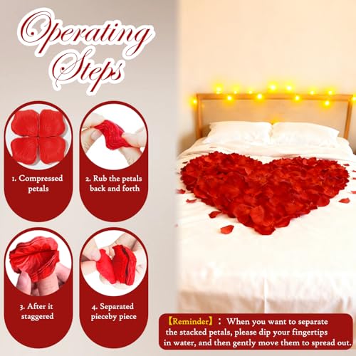 2400 Eco-Friendly Red Rose Petals for Weddings & Events