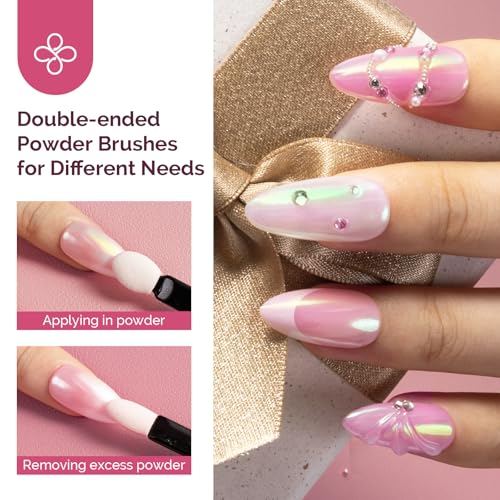 MelodySusie Chrome Nail Powder Set 2Pcs Pearl Aurora Pigment