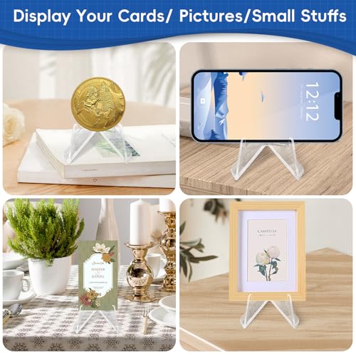 Acrylic Card Display Stands for Sports Cards & Collectibles - 20 Pack