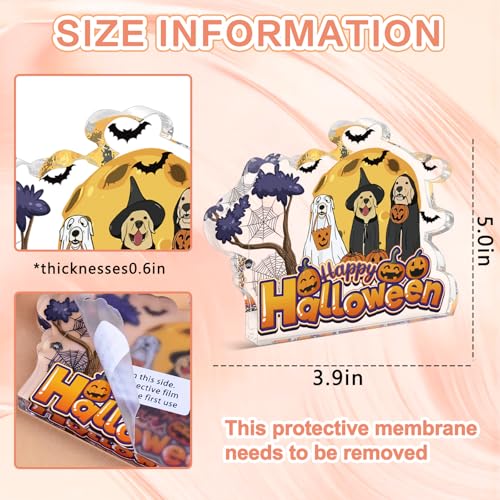 Halloween Dog Mom Acrylic Block Decor & Spooky Sign for Dog Lovers