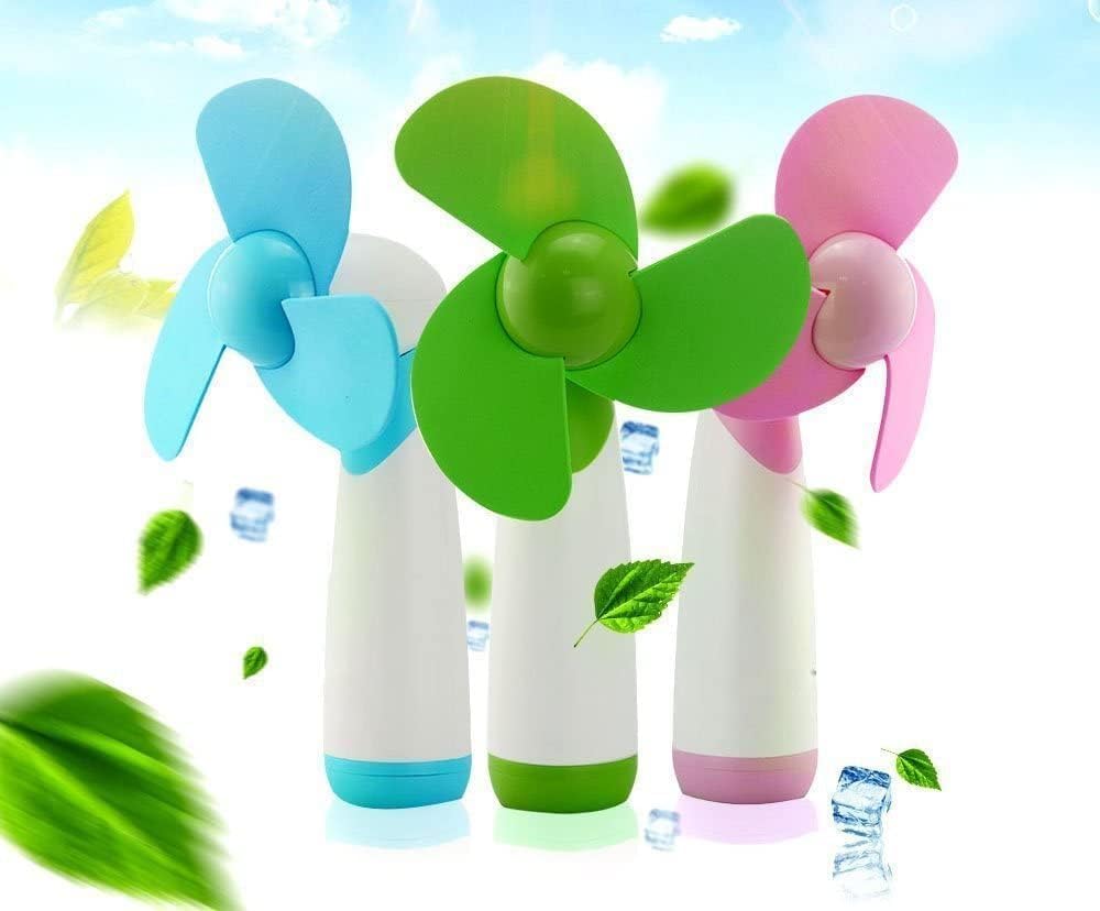 Skiennix Mini Handheld Fan - Portable Battery-Powered Fan with Soft Foam Blades | Blue