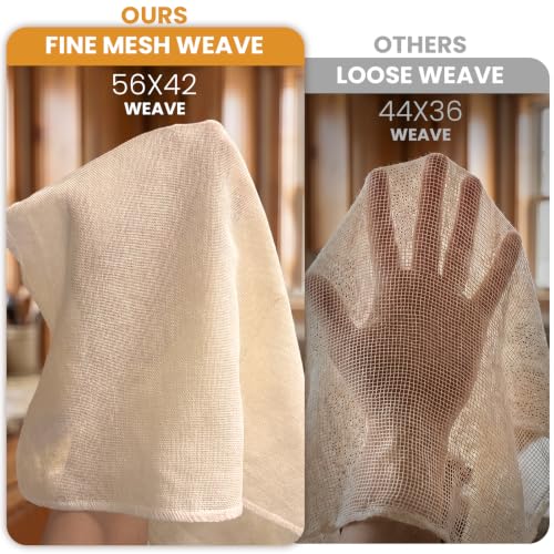 LUMIDOMA 8-Pack Unbleached Cheese Cloths, 20x20 Inch, Food-Safe