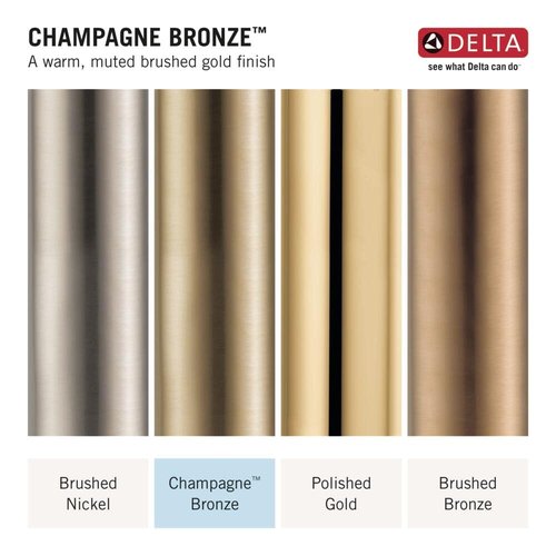 Delta Faucet Velum Toilet Paper Holder, Gold Wall Mounted Toilet Paper Holder, Tissue Holder, Champagne Bronze IAO20851-CZ
