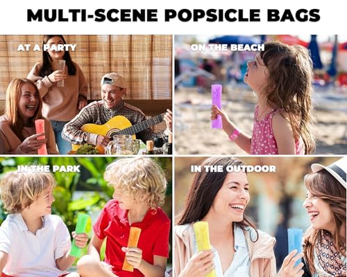 Nature Pulito Disposable Popsicle Mold Bags with Zip Seal & Funnel - Small