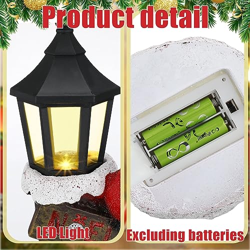 Christmas Lighted Lamp Set - Red Cardinal Tabletop Decor with Warm Lights