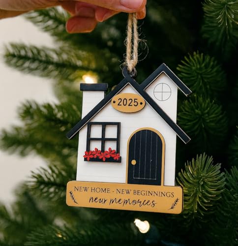 New Home Christmas Ornament 2025 – Housewarming Keepsake with Story Card