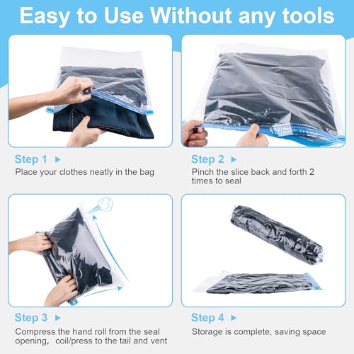 10 PCS Compression Bags Set - Space Saver for Travel & Home