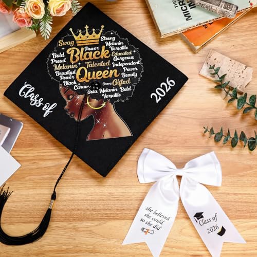 Graduation Cap and Jumbo Bow Set for Women - Class of 2026
