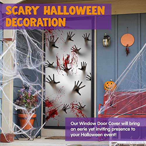 JOYIN Halloween Zombie Hands Door Cover - 3D Decor 30" x 72"