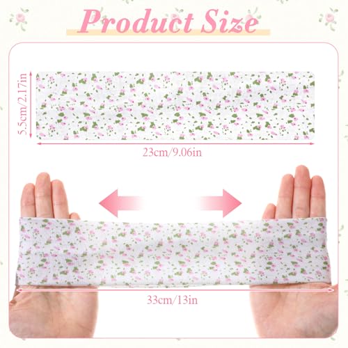 Tyqour Women's Cotton Floral Headbands 6-Piece Non-Slip Stretchy Set
