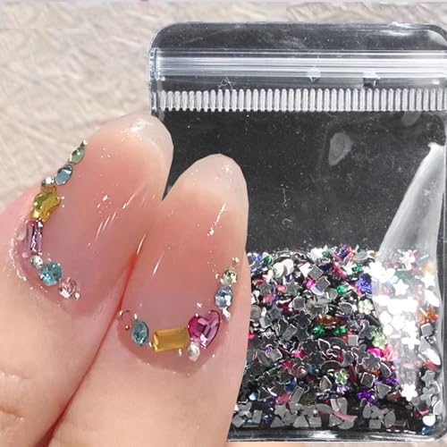 Mini Rhinestones Nail Art Charms Crystals - 2000Pcs Colorful Gems Set