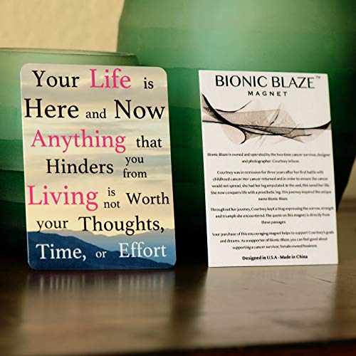Inspirational Fridge Magnet - 3x4 inches - Positive Quote for Cancer Patients