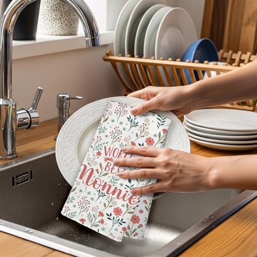 Decorative Kitchen Towels for Nonnies - 16x24in Soft Hand Towels