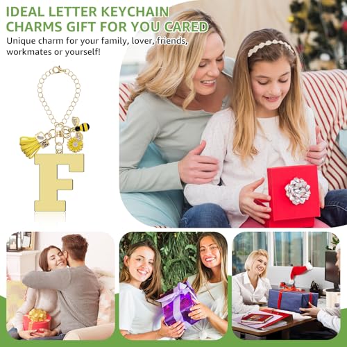 Bee Sunflower Initial Charms for Stanley Cup Keychain