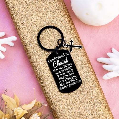 Ibiwe Christian Confirmation Keychain Gift for Boys & Girls