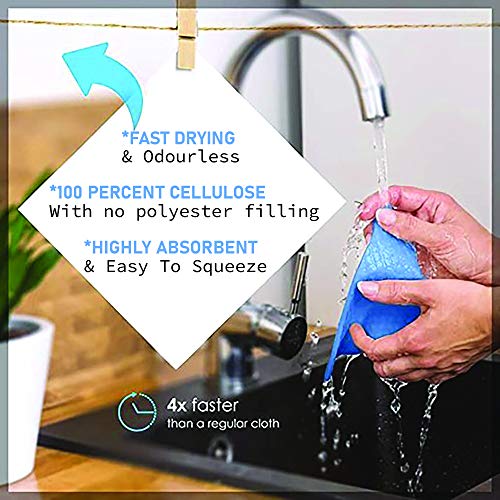 EcoJeannie Eco-Friendly Biodegradable Cleaning Cloths - 4 Pack