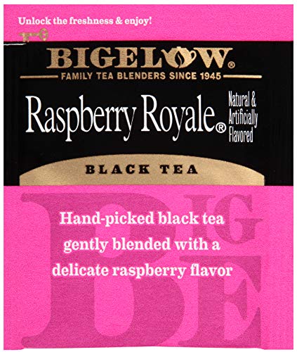 Bigelow Raspberry Royale Black Tea Bags, 28-Count Boxes (Pack of 6)