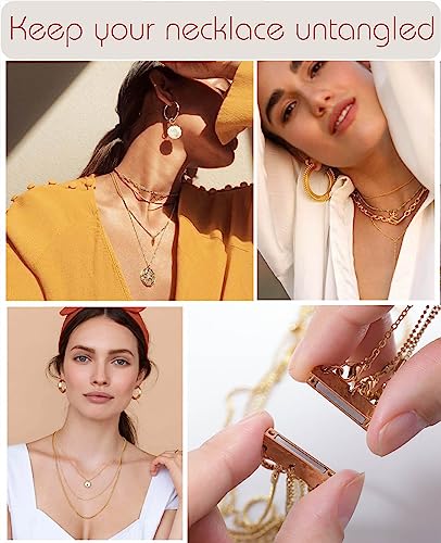 Gold & Silver Necklace Layering Clasps for Women - 2 Pack