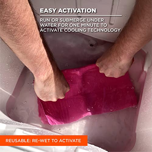 Ergodyne Chill Its 6602 Evaporative Cooling Towel - Pink, 13in x 29.5in