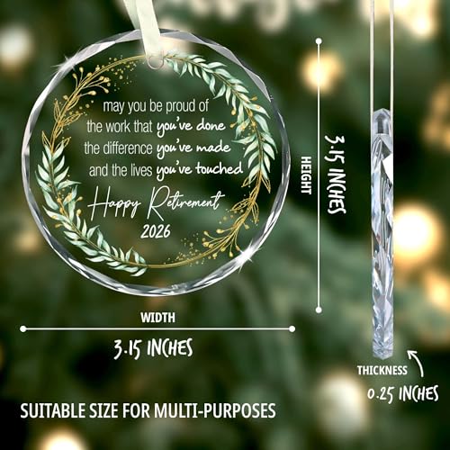 Retirement Ornament 2026 - Meaningful Gift for Teacher, Nurse, Coworker