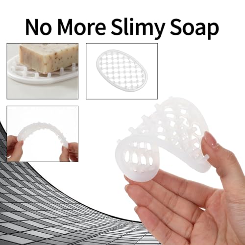 Silicone Soap Dish Set - Non-Slip, Efficient Drainage, 2 Pcs