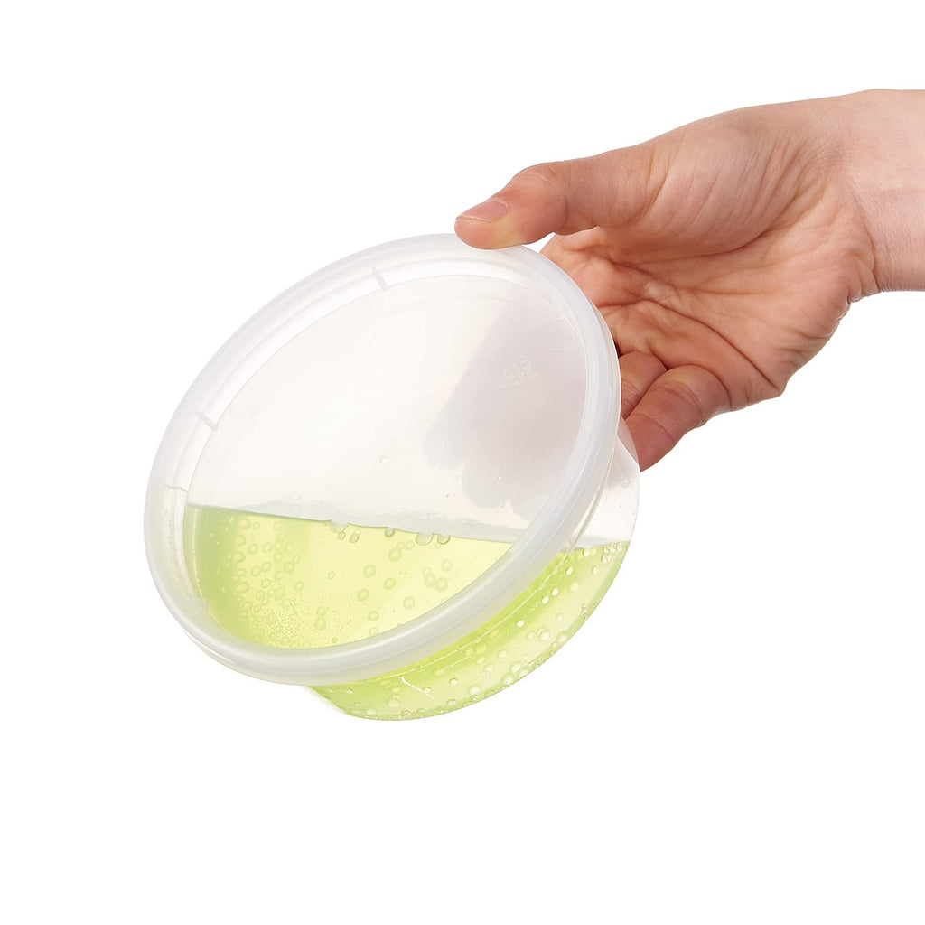 [240Set-8oz] Plastic Deli Food Storage Containers With Lids Disposable Clear Small Togo Jars Bowls For Soup, Meal Prep, Slime | BPA Free | Stackable | Leakproof | Microwave | Dishwasher | Freezer Safe