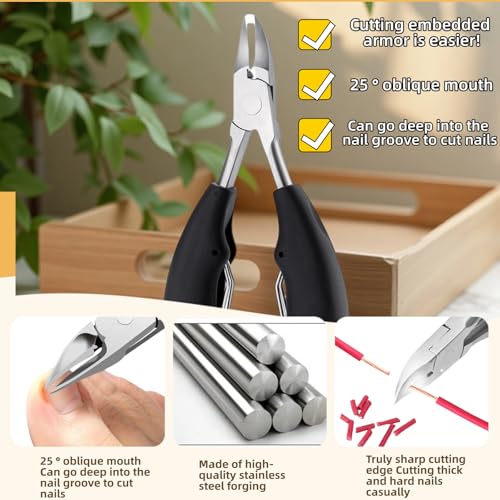 Professional Toenail Clippers for Thick and Ingrown Nails, Stainless Steel