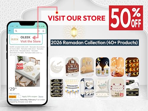 Ramadan Table Runner 70x13in - Velvet Ramadan Decor 2026