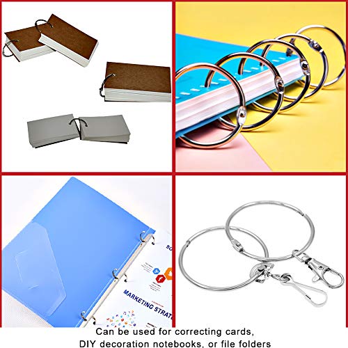 Coideal 2-Inch Metal Shower Curtain Rings - 20 Pack Heavy Duty Silver Loops