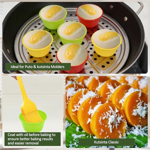 24 Pcs Silicone Puto Mold Cups - BPA-Free & Non-Stick for Kutsinta