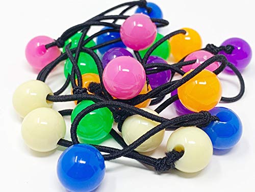 Tara Girls Twin Bead Ponytail Elastics Cute Multi Design Hair Ties Medium