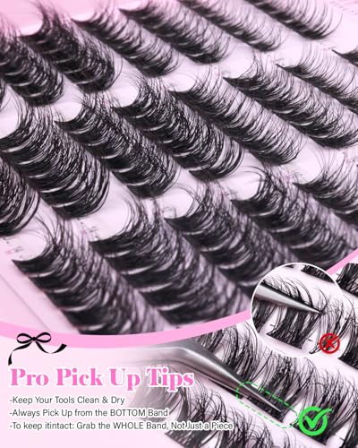 Wispy Lash Clusters Fluffy Eyelash Extensions 8-14mm CD Curl
