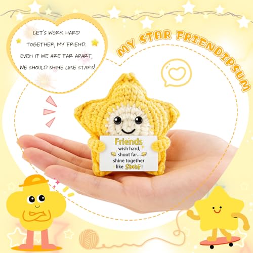Handmade Yellow Star Gift for Best Friends - Emotional Crochet Keepsake